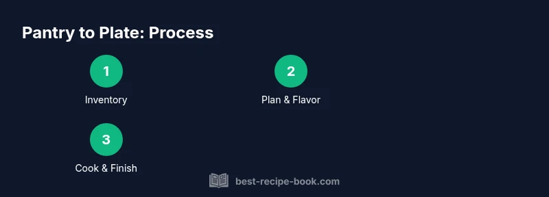 Infographic showing a 3-step pantry-to-plate process