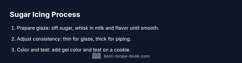 Process infographic showing glaze steps