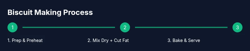 Process diagram for making classic biscuits