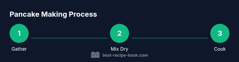 Infographic showing pancake making steps