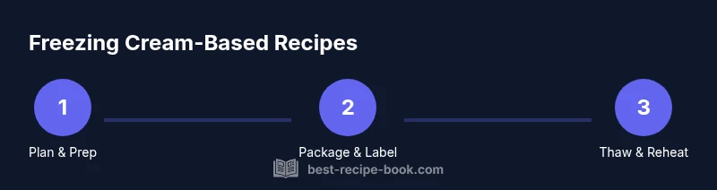 Process flow for freezing cream-based recipes