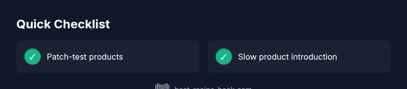 Checklist: Patch-testing and slow product introduction to prevent breakouts