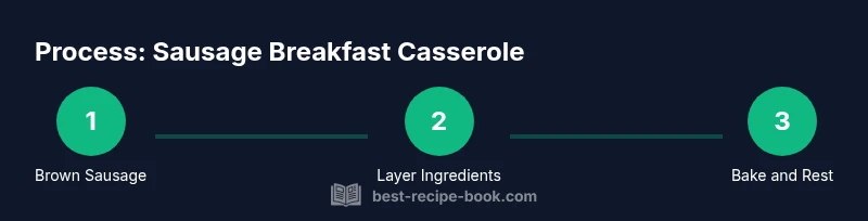 infographic showing sausage casserole steps