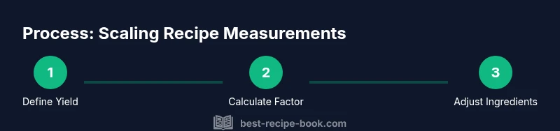Process diagram showing scaling recipe measurements