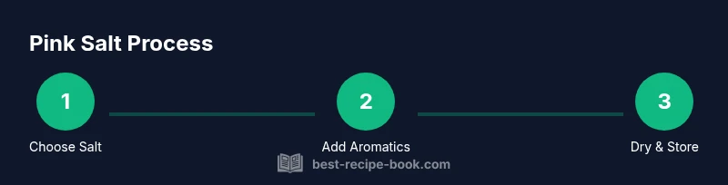 Process diagram showing steps to flavor salt