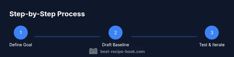 Process diagram showing define, draft, test steps in recipe development
