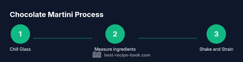 Process diagram for making a chocolate martini