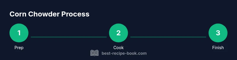 Process diagram of making corn chowder