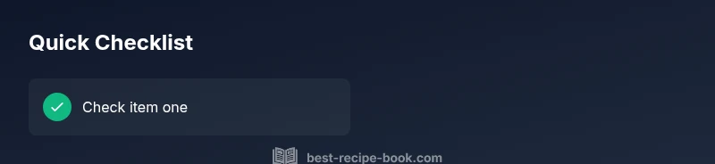 Checklist for fixing recipe issues